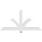 Ekena Millwork Redmond Architectural Grade PVC Gable Bracket, 60"W x 30"H x 4"D x 4"F, 12/12 Pitch GBP060X30X0404RED00 - alternate 3